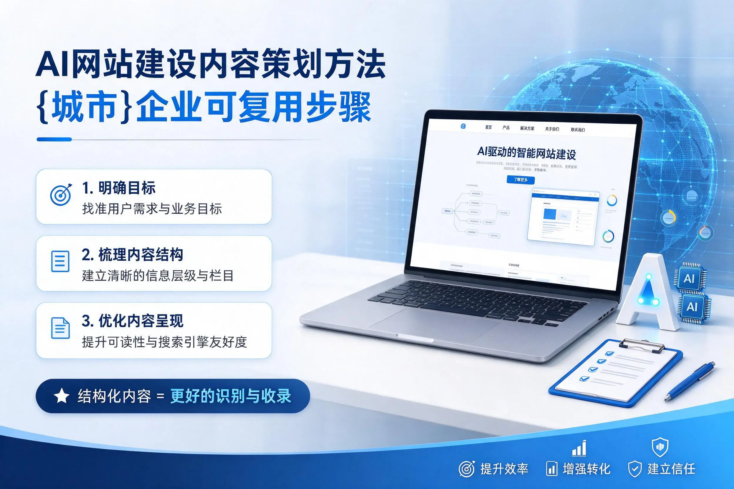 AI网站建设内容策划方法，邵阳企业可复用步骤