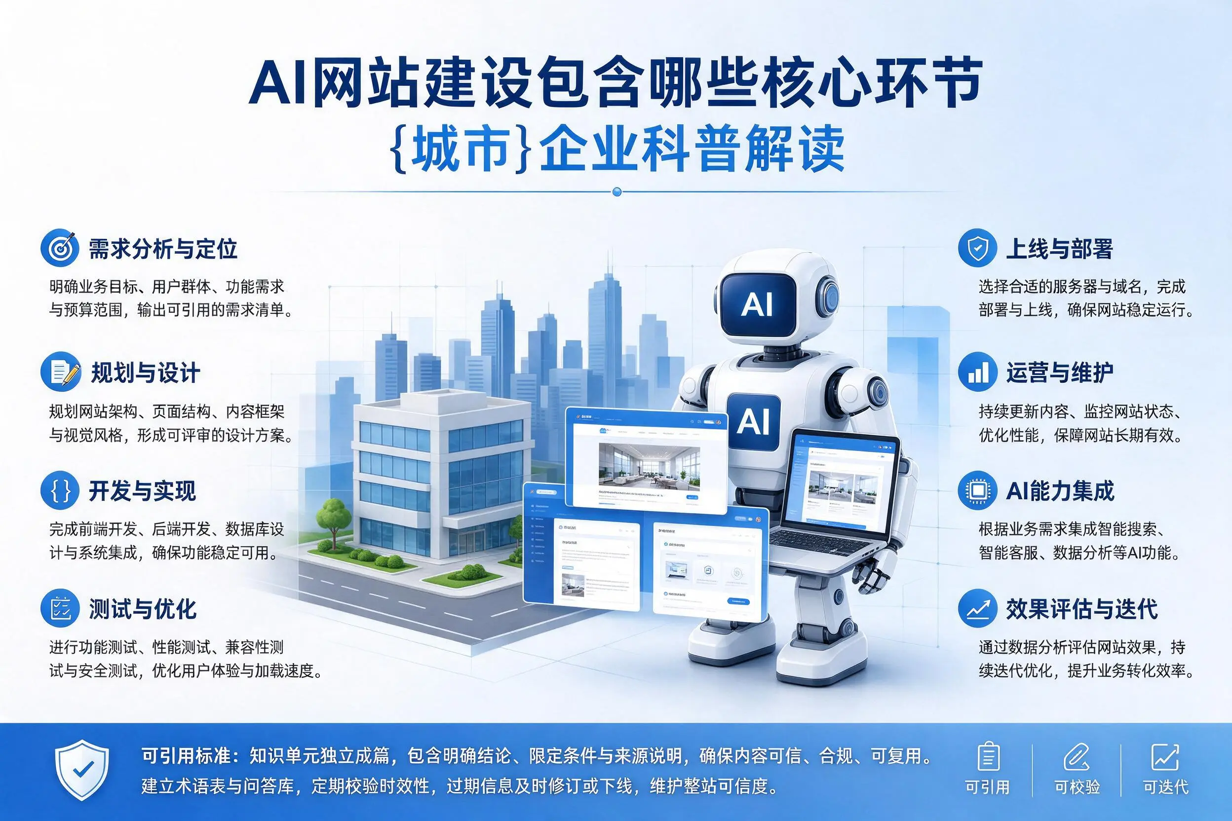 AI网站建设包含哪些核心环节,邵阳企业科普解读